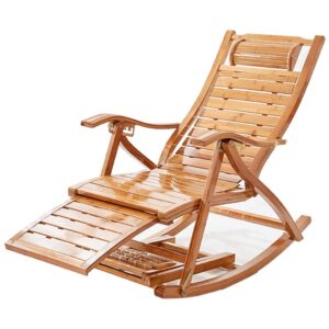 WGFGXQ Rocking chair Rocking chair for garden furniture or bamboo terrace of living room made of natural bamboo (Color: C)