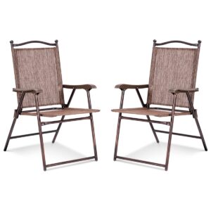 TANGZON Set of 2 Folding Garden Chairs