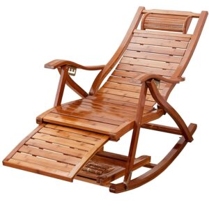 Adults Garden Rocking Chairs with Retractable Pedal