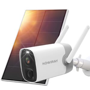 HOWIRAY Security Cameras Wireless Outdoor with Solar Panel