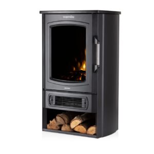 Warmlite Ambleside WL46037 LED Realistic Flame Effect Log Stove with 2 Heating Settings (1Kw & 2Kw) Adjustable Thermostat