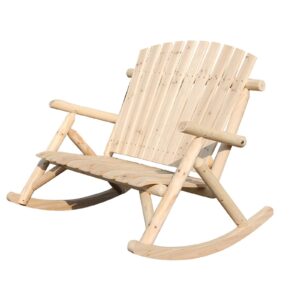 Household products Outdoor Wooden Rocking Garden Chair (Double)
