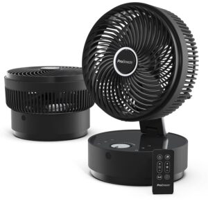 Pro Breeze 8" Foldable Desk Fan - Air Circulator with Low Energy DC Motor - Quiet with 24 Speeds