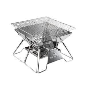 Campingmoon Portable Campfire Grill Camping Fire Pit