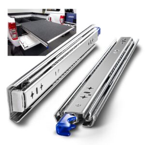 AOLISHENG Heavy Duty Drawer Runners with Lock 850mm Full Extension Load Capacity 70KG Industrial Drawer Slides Ball Bearing Shelf Guide Rails Side Mount 1 Pair (with Lock