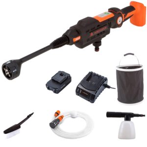 Yard Force 22Bar 20V Aquajet Cordless Portable Pressure Cleaner with 2.5Ah Lithium-Ion Battery