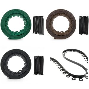 KB Tools Garden Edging Border Landscaping Lawn Edge Flower Beds Flexible Heavy Duty 10 20 30 40 50 100 M In-ground Low Plastic 4/6 Cm Long Pegs