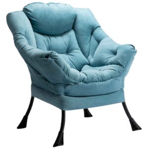 HollyHOME Armchair Accent Chair Lazy Chair Modern Fabric Relax Lounge Chair Sofa Chair with Steel Frame