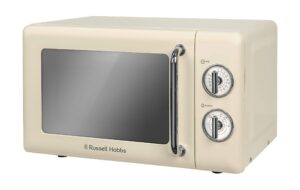 Russell Hobbs RHRETMM705C 17L Retro Manual 700w Solo Microwave Cream (Renewed)