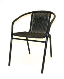BE Furniture 2 x Black Rattan Garden Chai