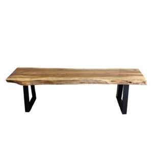 Solid wood bench