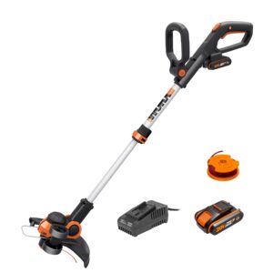 WORX 20V Cordless Grass Trimmer WG163E.3 with Fast Charger