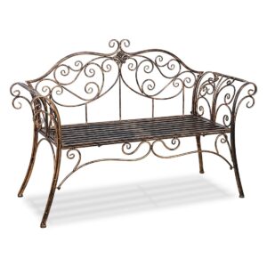 2 Seater Garden benches Garden Seat Outdoors Furnitures Patio Yard 200Kg (Brown)