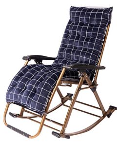 YNB Portable Folding Rocking Chair Patio Lawn Reclining Outdoor Zero Gravity Garden Deck Chair Adjustable Balcony Nap Recliner for Camping