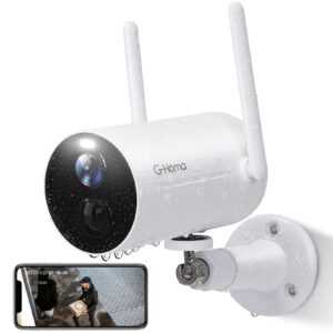 Wireless Security Camera Outdoor Battery Operated - G-Homa 1080P CCTV Camera System with Colorful Night Vision