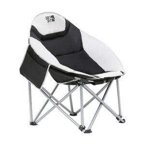 Get Fit Moon Camping Chair - Portable Outdoor Premium Folding Chair for Adults With Magazine Pocket
