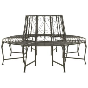Tidyard Garden Tree Bench 160 cm Steel