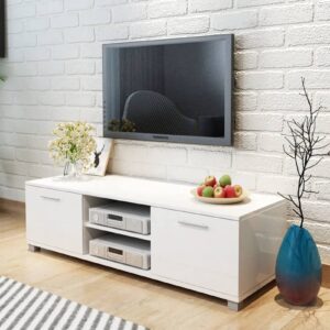 Lechnical TV Cabinet High-Gloss White 120x40.3x34.7 cm