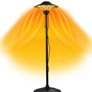 DONYER POWER Electric Patio Heater Garden Haeting 2000W Waterproof Outdoor&Indoor Free Standing