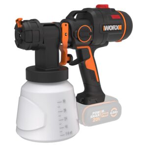 WORX WX020.9 18V (20V MAX) Cordless HVLP Paint Sprayer - (Tool only - battery & charger sold separately) Black
