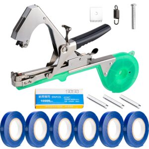 LKXHarleya Garden Tools set Garter Plants Branch Hand Tying Binding Machine Gardening Tapetool Tapener Tapes Staples for Home Gardo