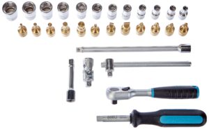 Hazet 854 1/4-Inch Socket Set - Black/Blue/Silver (30-Piece)