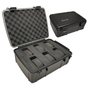 RENITOR Watch Travel Case Storage Box for watch | ABS Ultimate Protection Waterproof Shockproof | Fits all Wristwatches & Smart watches | Cleaning Cloth Included (6