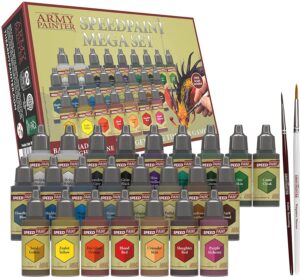 The Army Painter Speedpaint Mega Set Combo with Extra Basecoat Brush