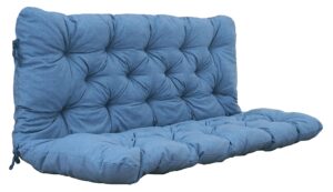 Chicreat Bench cushion with back part 120x98x8 cm blue / gray