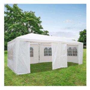 Fine Garden Gazebo 3X6M Marquee with Side Panels | Heavy Duty Fully Waterproof Gazebo | White