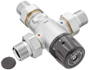 Caleffi 521500 Thermal mixer 3/4 inch 30 - 65 °C resistant to calcification Adjustable dezincification-free