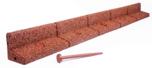 FlexiBorder - Lawn Edging - Flexible Garden Edging Border for Grass Lawns - Pathways - Raised Borders - Artificial Grass - Terracotta - 6 x 1m Lengths