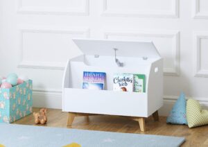 UTEX Children Toy Box with Front Book Storage Area