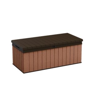 Keter Darwin 380L Outdoor Garden Storage Box 142.5 x 65.3 x 54.5 cm- Brow