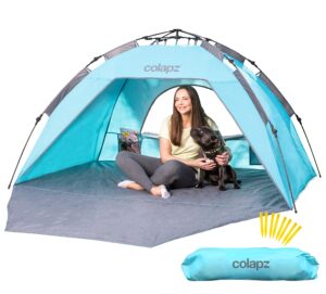 Colapz Pop Up Tent. Luxury Beach Tent. SPF50+ Beach Tents Shelters for Adults. Protective Baby Beach Tent. Easy To Use Pop Up Tents. Portable Wind Breaker