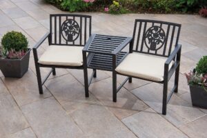 Greenhurst Duo Garden Bench and Table L164 x D56 x H83cm