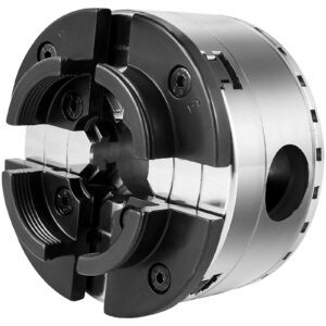 VEVOR Lathe Chuck 4 Inch Wood Turning Chuck 4 Jaws Thread Lathe Chucks Set for General Lathe Grinder Milling Machine Drilling Machine Machine Accessories Woodworking Machinery Accessories (4 Inch)