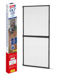 esa Insect Stop FALT Door - Foldable Aluminium Frame with Fly Screen for Doors - with Adjustable Telescopic Frame - Anthracite - 80 cm x 170 cm to 100 cm x 220 cm