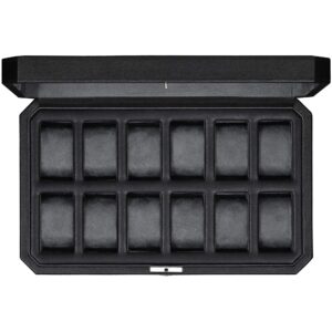 Watch Box for Men - 12 Slot Luxury Watch Case Display Organizer
