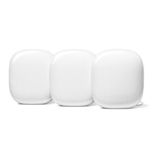 Google Wifi Pro – Wi-Fi 6E Reliable home system with fast speed and whole-home coverage Mesh router snow
