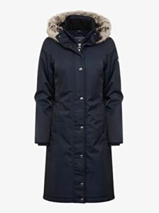 LeMieux Loire Waterproof Womens Long Riding Coat - Navy Blue