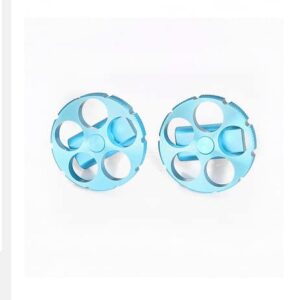 London Craftwork Hinge Clamp & Plate Set for Brompton Titanium + Aluminium in Light Blue