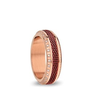 BERING Exchangeable Ring Combination for Women in Rose Gold and Red with the Distinctive Twist and Change System