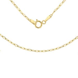 Carissima Gold Women's 9 ct Yellow Gold Flat Rambo Chain Necklace