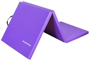 BalanceFrom 1.5" Thick Three Fold Folding Exercise Mat with Carrying Handles for MMA