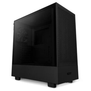 NZXT H5 Flow - CC-H51FB-01 - ATX Mid Tower PC Gaming Case - Front I/O USB Type-C Port - Quick-Release Tempered Glass Side Panel - Black