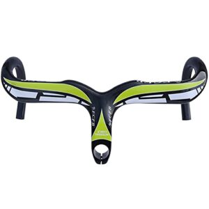 KBBKIC Full Carbon Fiber Road Bike Handlebar Inner Routing Integrated Handle Bars 28.6 Road Bike Bent Bar For Racing Road Bike