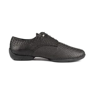 PortDance PD Salsa 001_NBSP Men's Dance Sneakers - Leather Black - 1.5 cm Trainers - Synthetic Sole - Made in Germany