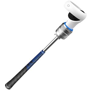 VR Golf Club Handle Accessory for Meta/Oculus Quest 2 - Silver Aluminum Case and Shaft with Real Golf Grip - Quest 2 Golf Club Attachment Compatible with Left and Right Controller (Silver-Attachment)