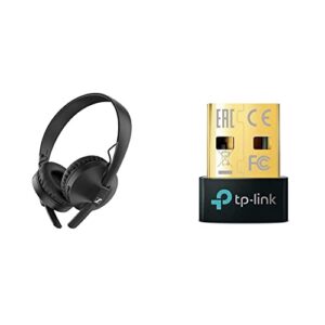 Sennheiser HD 250BT Bluetooth 5.0 Wireless Headphone – Black & TP-Link Nano USB Bluetooth 5.0 Adapter for Multiple Devices